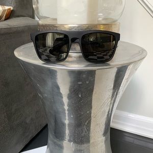 Matt black plastic sunglasses , black lens